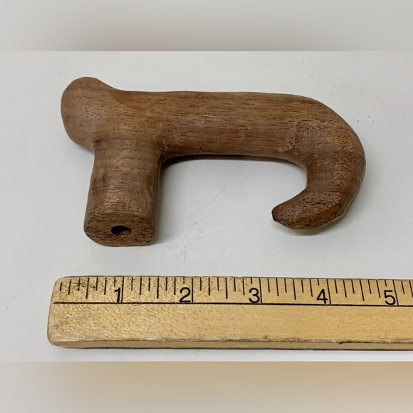 Vintage Hand Carved Wooden Cane Walking Stick Umbrella Handle - Picture 7 of 11